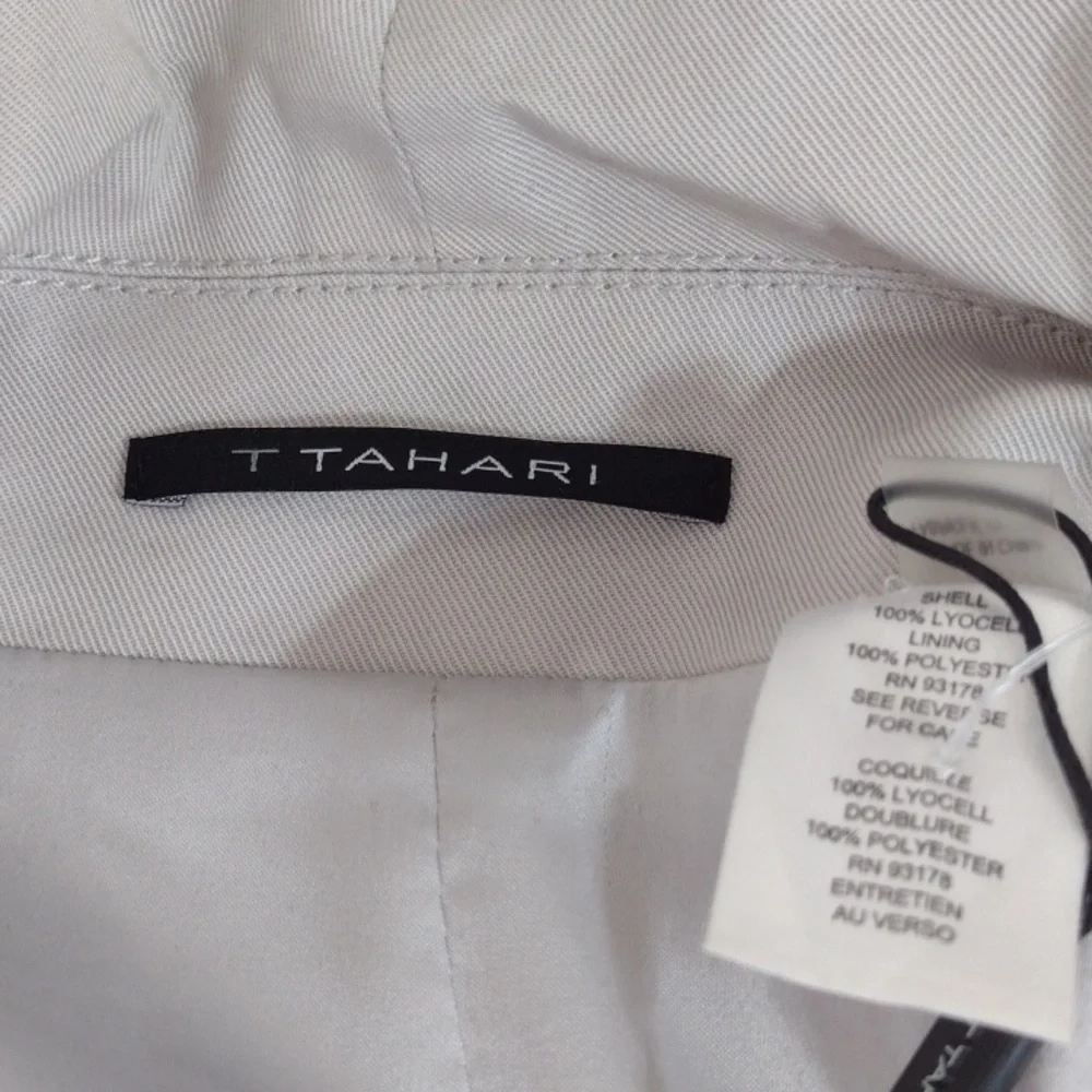 Tahari Gray Wrap Coat Size 6 NWT Missing Belt